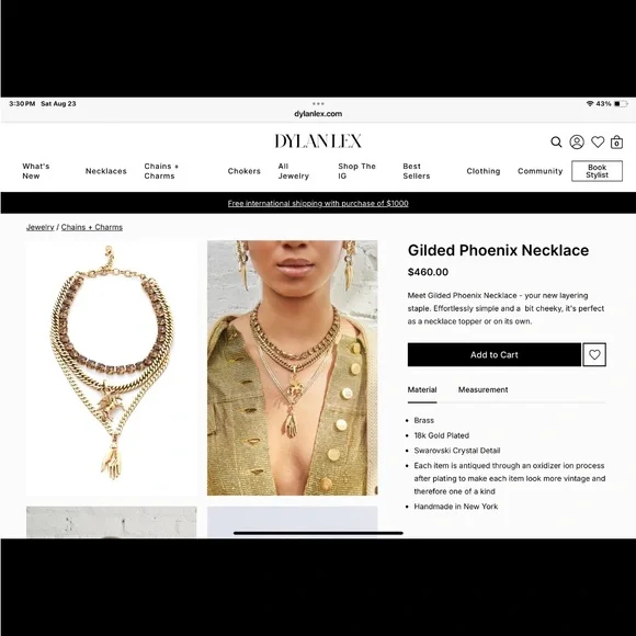 Dylanlex gilded phoenix layered necklace! A must see! - Picture 2 of 5